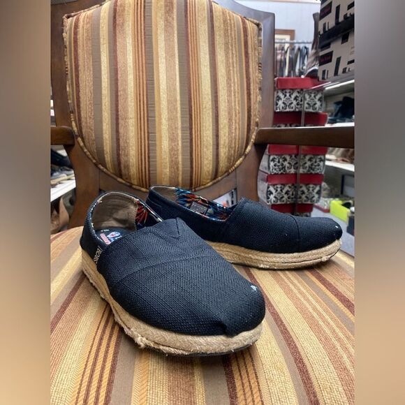 Bobs by Sketchers Ladies 9.5W Black Sneakers - Picture 2 of 5